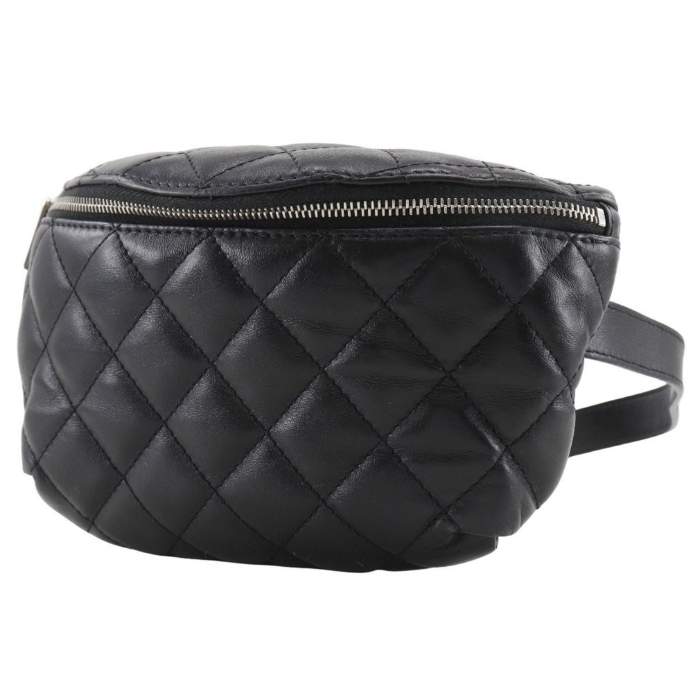 CHANEL Black Lambskin Leather Fanny Pack - Picture 2 of 16